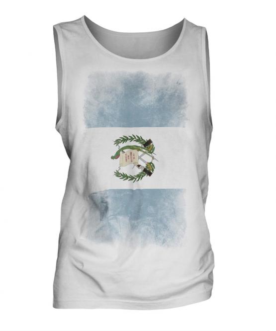 Guatemala Faded Flag Mens Vest