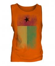 Guinea Bissau Faded Flag Mens Vest