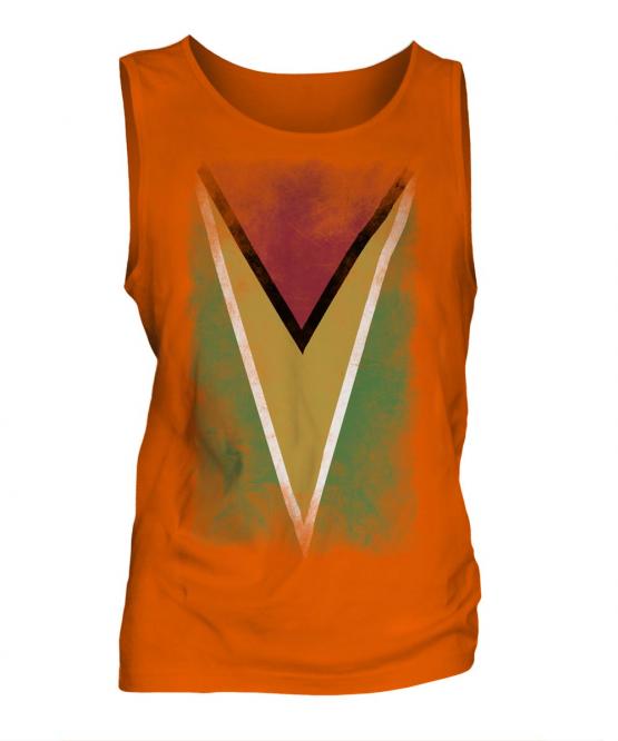 Guyana Faded Flag Mens Vest