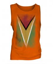 Guyana Faded Flag Mens Vest