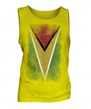 Guyana Faded Flag Mens Vest