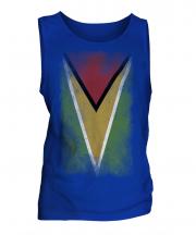 Guyana Faded Flag Mens Vest