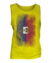 Haiti Faded Flag Mens Vest