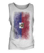 Haiti Faded Flag Mens Vest