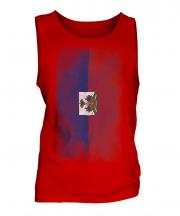 Haiti Faded Flag Mens Vest