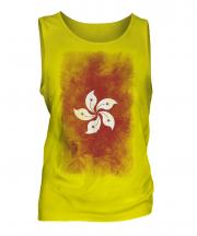 Hong Kong Faded Flag Mens Vest