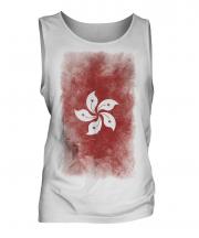 Hong Kong Faded Flag Mens Vest