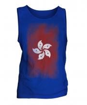Hong Kong Faded Flag Mens Vest