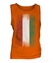 Hungary Faded Flag Mens Vest