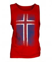 Iceland Faded Flag Mens Vest