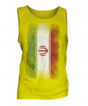 Iran Faded Flag Mens Vest