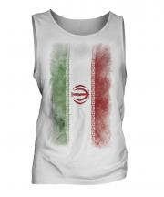 Iran Faded Flag Mens Vest
