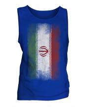 Iran Faded Flag Mens Vest