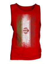 Iran Faded Flag Mens Vest