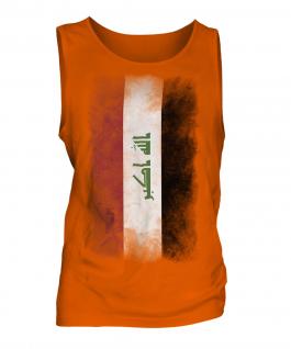 Iraq Faded Flag Mens Vest