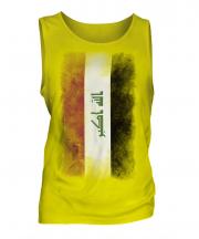 Iraq Faded Flag Mens Vest