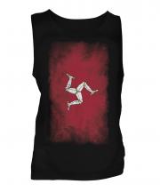 Isle Of Man Faded Flag Mens Vest