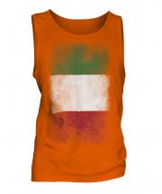 Italy Faded Flag Mens Vest