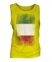 Italy Faded Flag Mens Vest