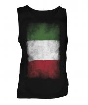 Italy Faded Flag Mens Vest