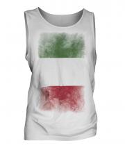 Italy Faded Flag Mens Vest