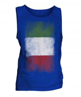 Italy Faded Flag Mens Vest