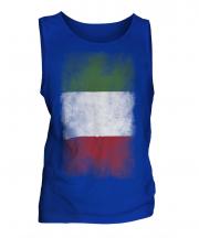 Italy Faded Flag Mens Vest