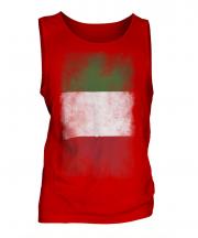 Italy Faded Flag Mens Vest