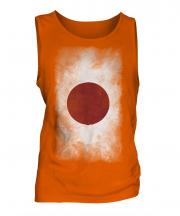 Japan Faded Flag Mens Vest