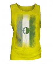 Kabardino-Balkaria Faded Flag Mens Vest
