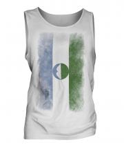 Kabardino-Balkaria Faded Flag Mens Vest