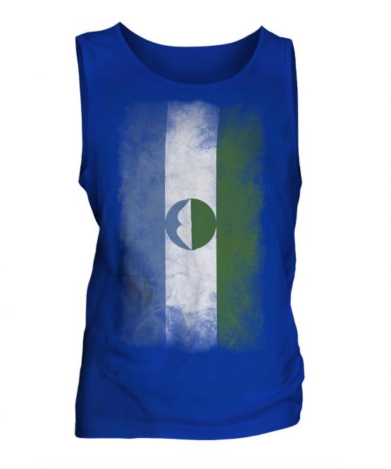 Kabardino-Balkaria Faded Flag Mens Vest