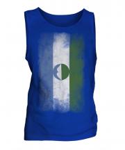 Kabardino-Balkaria Faded Flag Mens Vest