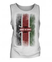 Kenya Faded Flag Mens Vest