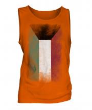 Kuwait Faded Flag Mens Vest