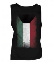 Kuwait Faded Flag Mens Vest