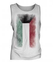 Kuwait Faded Flag Mens Vest