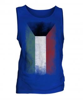 Kuwait Faded Flag Mens Vest