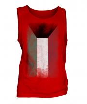 Kuwait Faded Flag Mens Vest