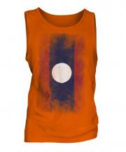Laos Faded Flag Mens Vest
