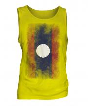 Laos Faded Flag Mens Vest