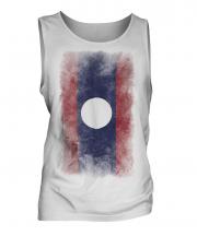 Laos Faded Flag Mens Vest
