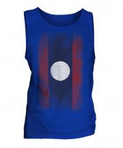 Laos Faded Flag Mens Vest