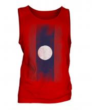 Laos Faded Flag Mens Vest