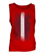 Latvia Faded Flag Mens Vest