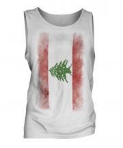 Lebanon Faded Flag Mens Vest