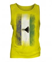 Lesotho Faded Flag Mens Vest