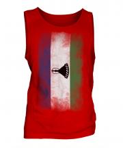 Lesotho Faded Flag Mens Vest