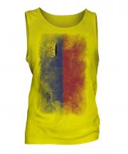 Liechtenstein Faded Flag Mens Vest