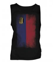 Liechtenstein Faded Flag Mens Vest